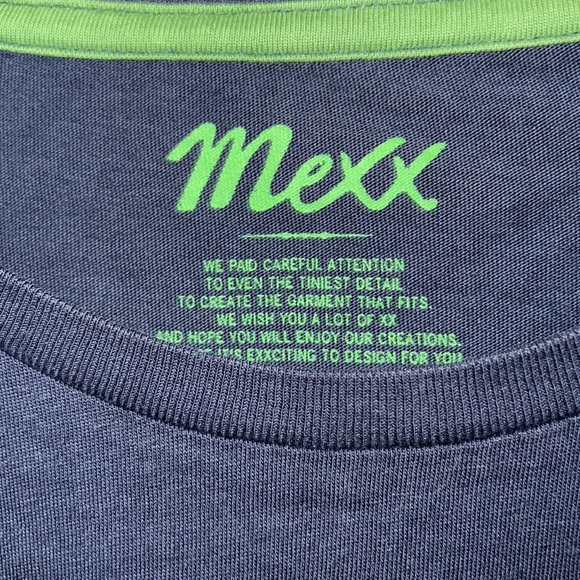 Mexx Navy vintage style cotton unisex short sleeve T-shirt Sz S - Picture 4 of 11